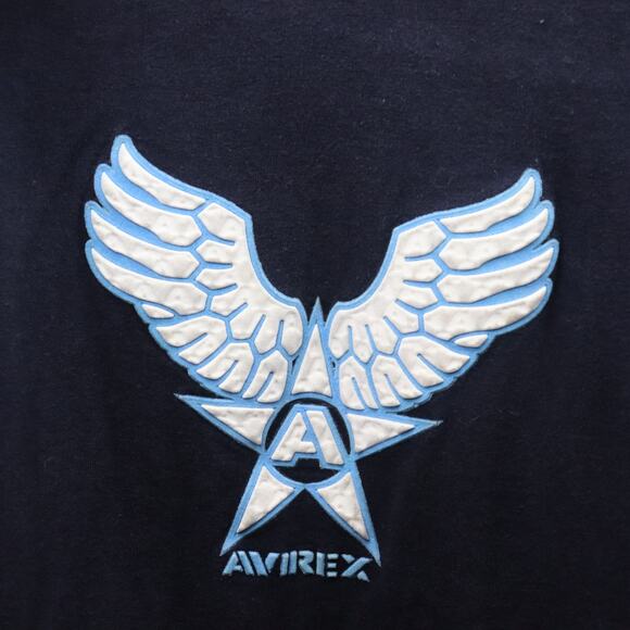 Avirex Blue T-shirt with raised logo size XL - Picture 3 of 7